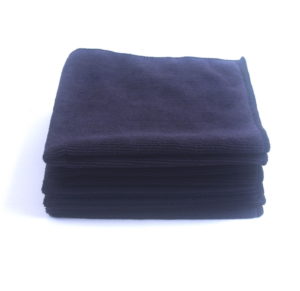 black microfiber towel