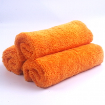 Orange microfiber towels